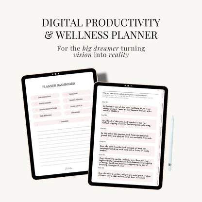 Digital Productivity & Wellness Planner